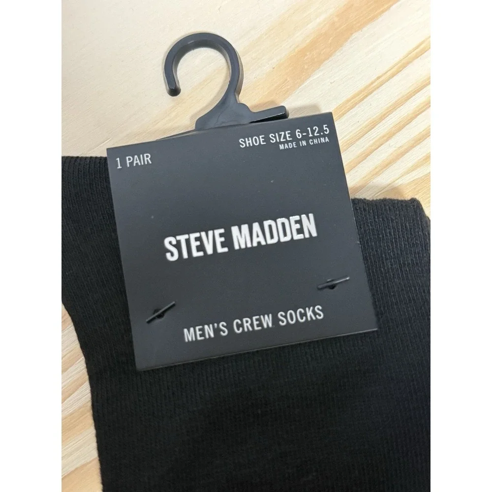 Steve Madden 6 Pack Dress Crew Socks Men's Size 6-12.5 Bundle Stocking Print F27